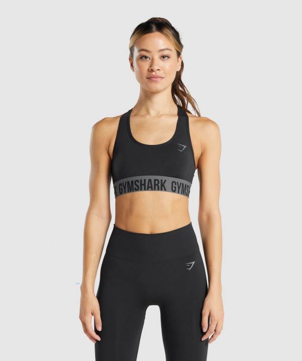 Damske Športové Podprsenky Gymshark Fit Seamless Čierne | OX1642905